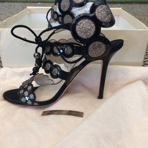 Sophia Webster Yoko 1 Black | Silver Sandals
